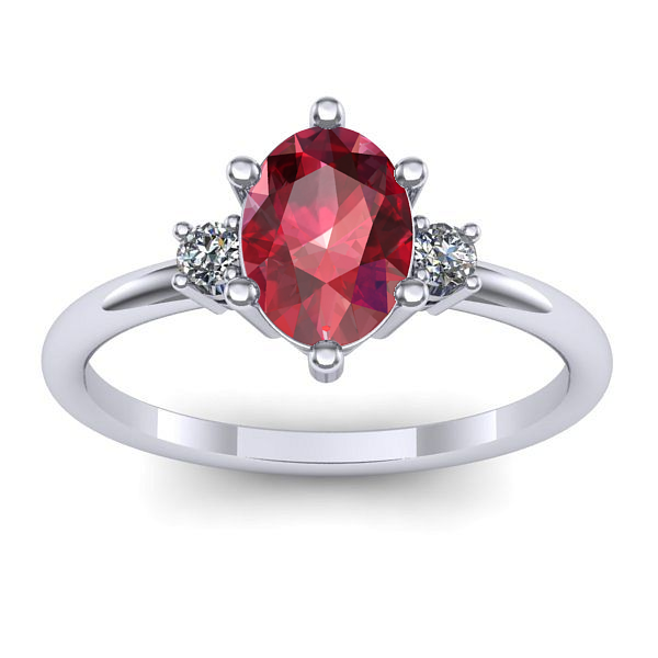 Inel cu rubin oval