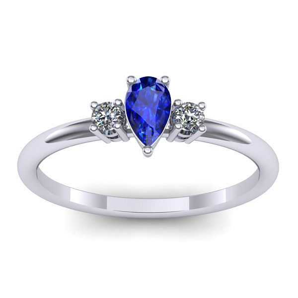 Inel cu safir lacrima