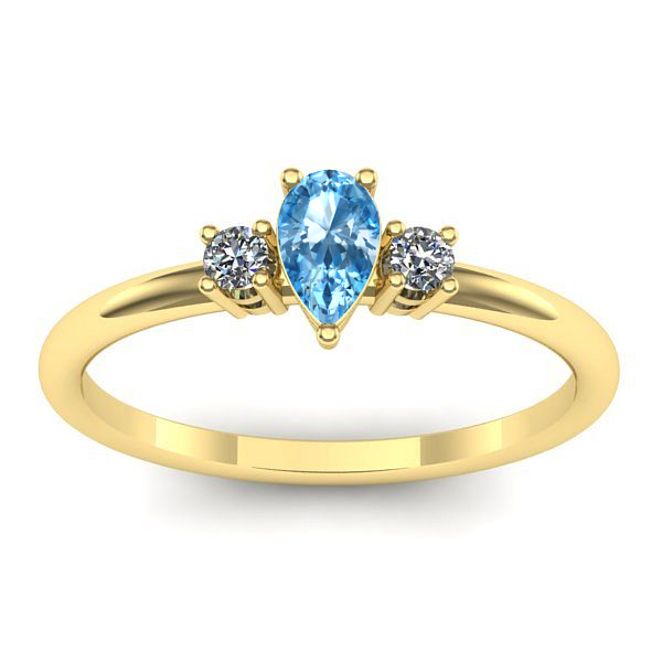 Inel cu topaz blue lacrima