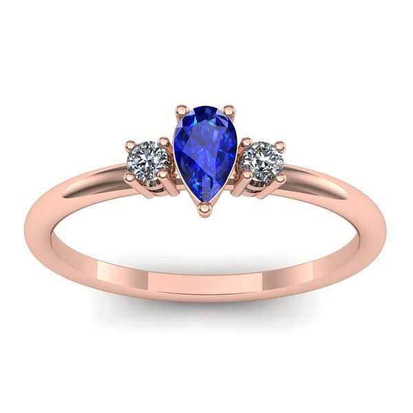 Inel cu safir lacrima