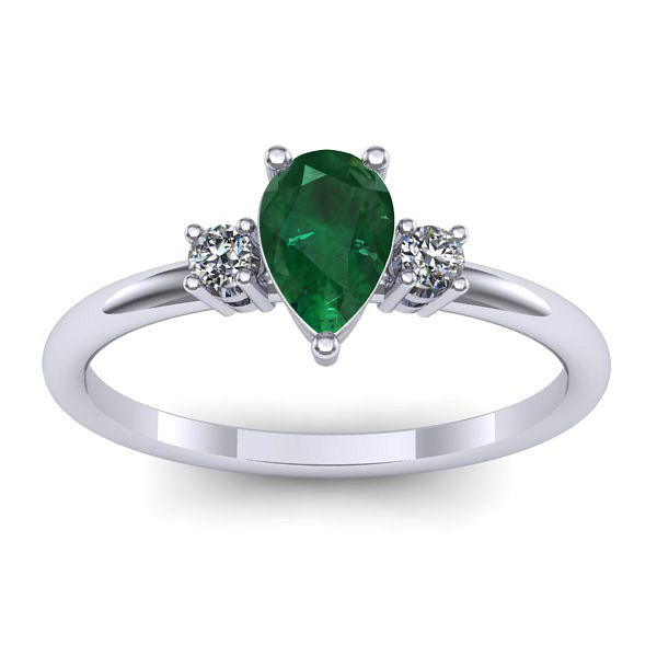 Inel cu smarald lacrima