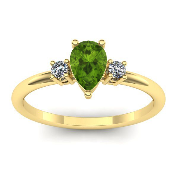 Inel cu peridot lacrima