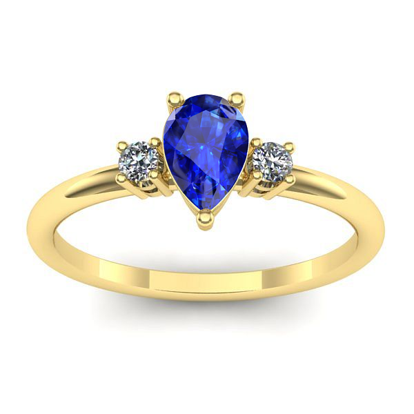 Inel cu safir lacrima