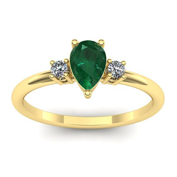 Inel cu smarald lacrima