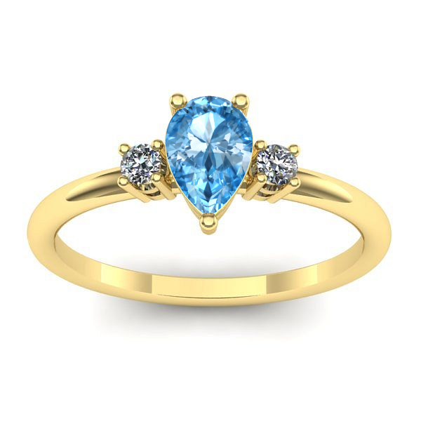Inel de logodna cu topaz blue lacrima