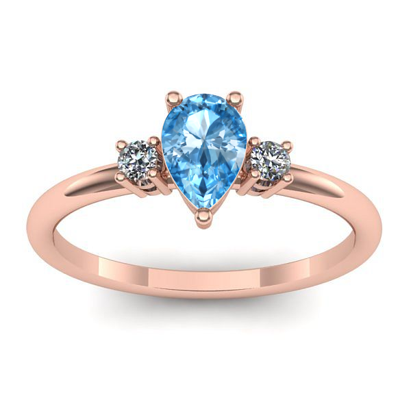 Inel cu topaz blue lacrima