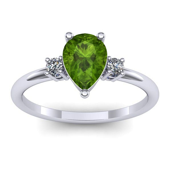 Inel cu peridot lacrima