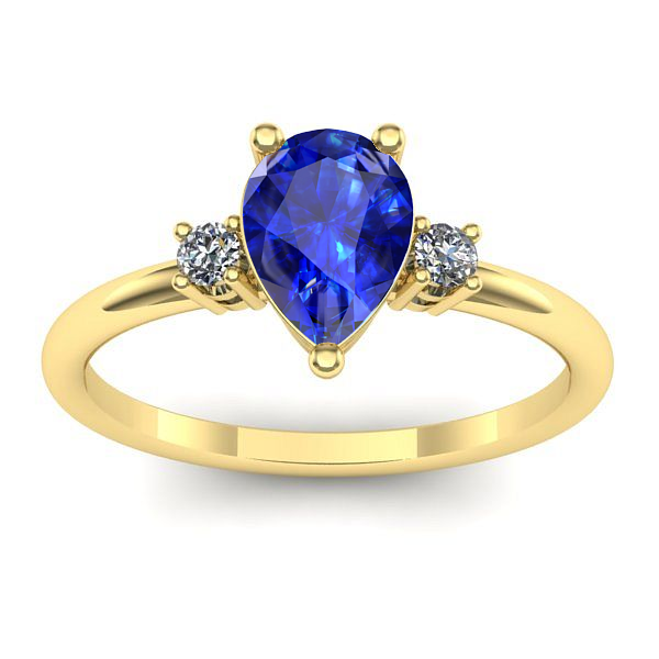 Inel cu safir lacrima