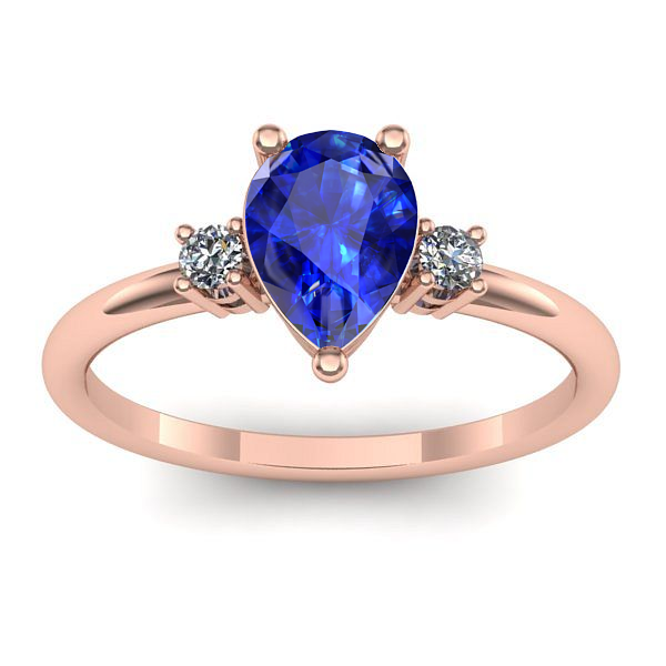 Inel cu safir lacrima