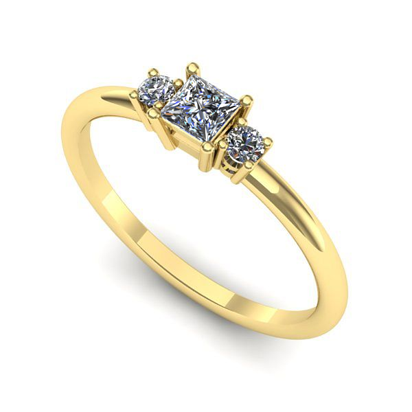 Inel de logodna din aur galben cu diamant