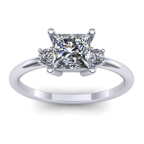 Inel logodna cu diamant de laborator patrat