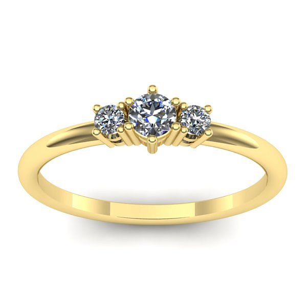 Inel logodna cu diamant rotund