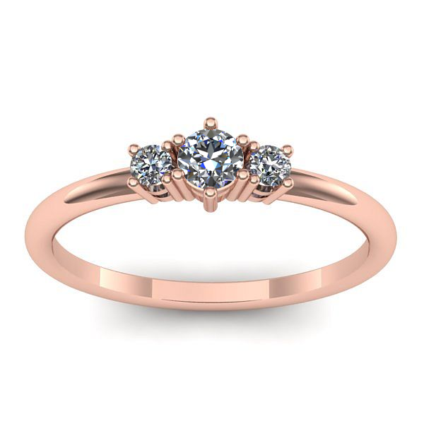 Inel cu safir alb rotund