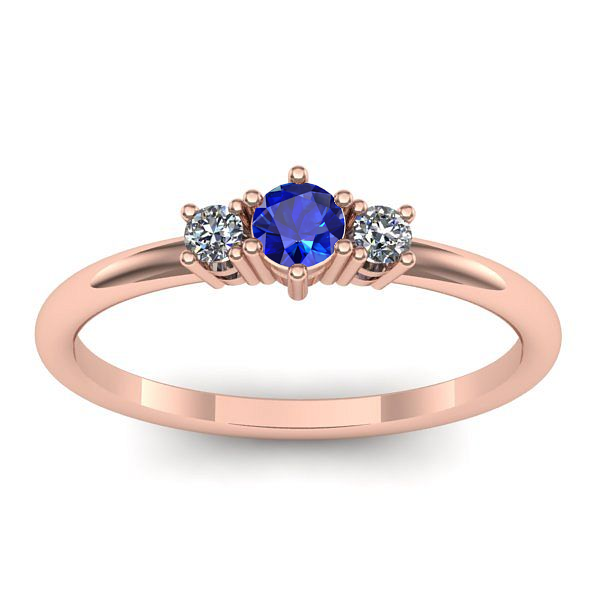 Inel cu safir rotund