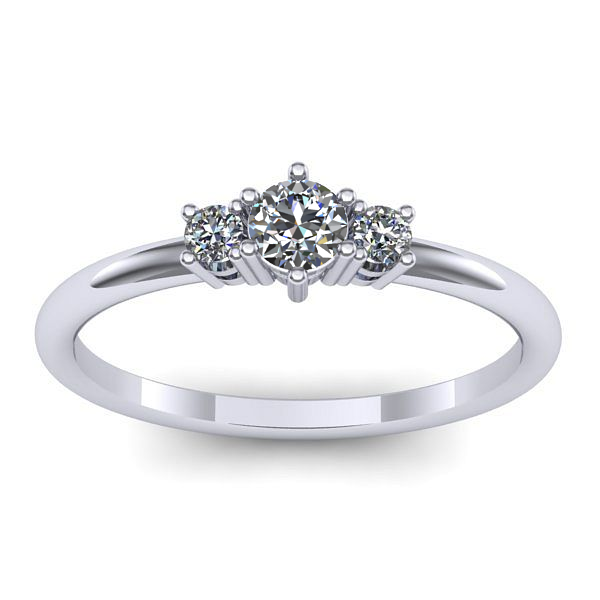 Inel logodna cu diamant rotund