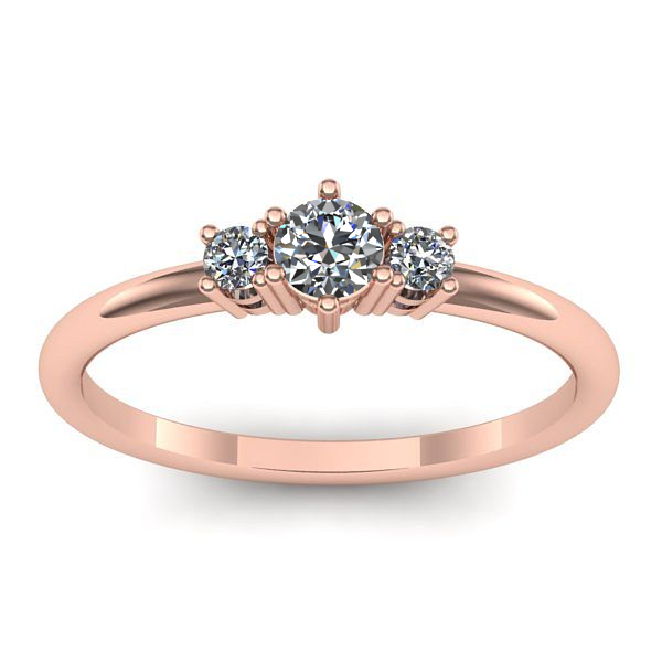 Inel logodna cu diamant rotund