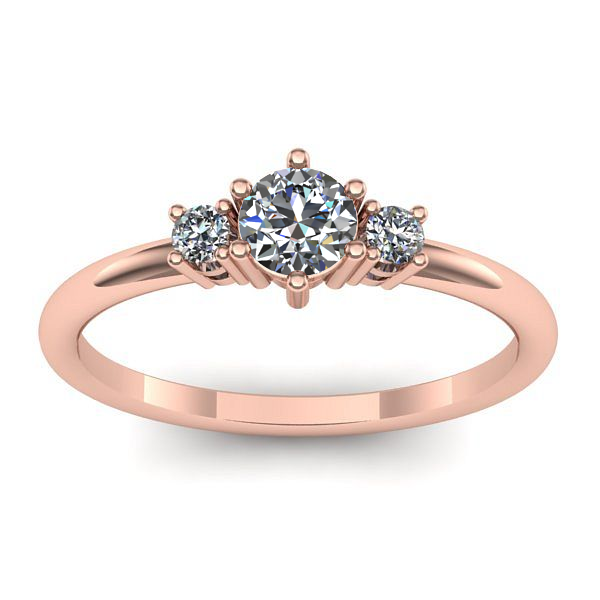 Inel cu diamant rotund