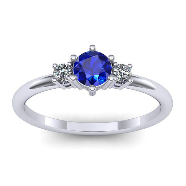 Inel de logodna cu safir rotund
