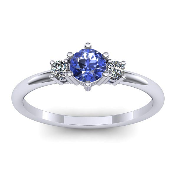 Inel cu tanzanit rotund