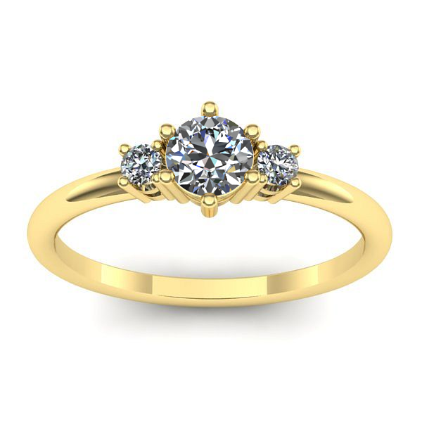 Inel de logodna cu diamant rotund