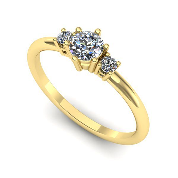 Inel din aur galben cu diamant