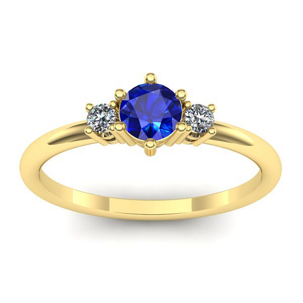 Inel de logodna cu safir rotund