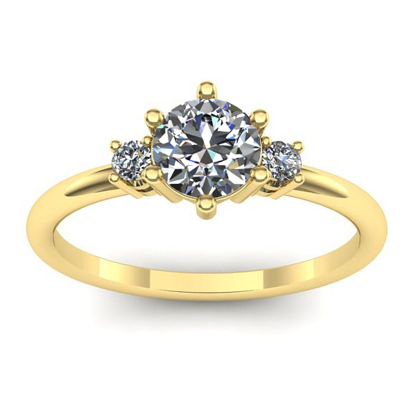 Inel logodna cu diamant de laborator rotund