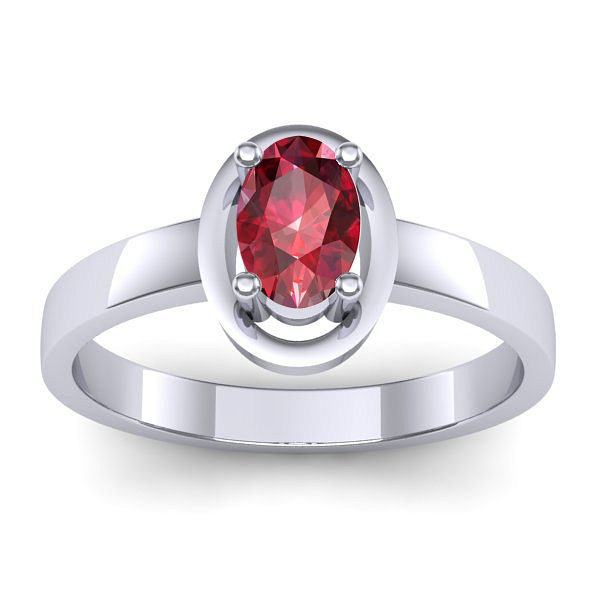 Inel logodna cu rubin oval