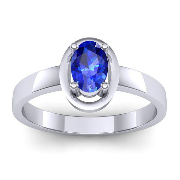 Inel logodna cu safir oval