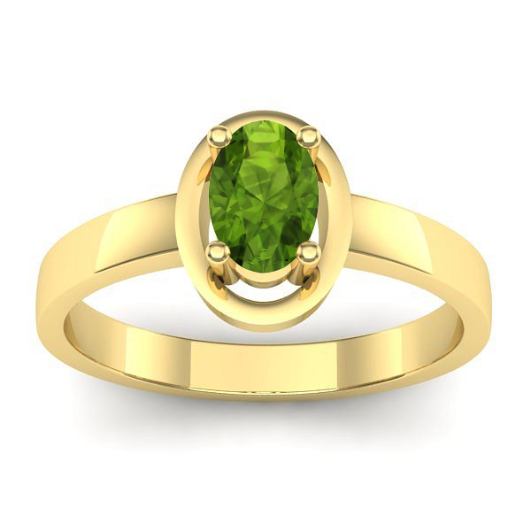 Inel logodna cu peridot oval