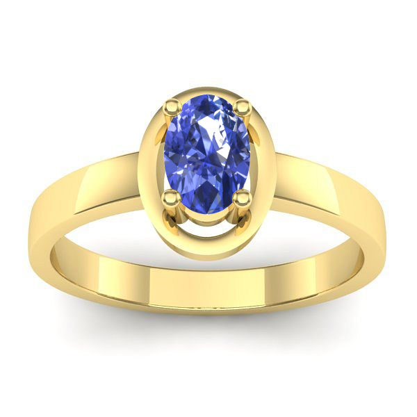 Inel cu tanzanit oval