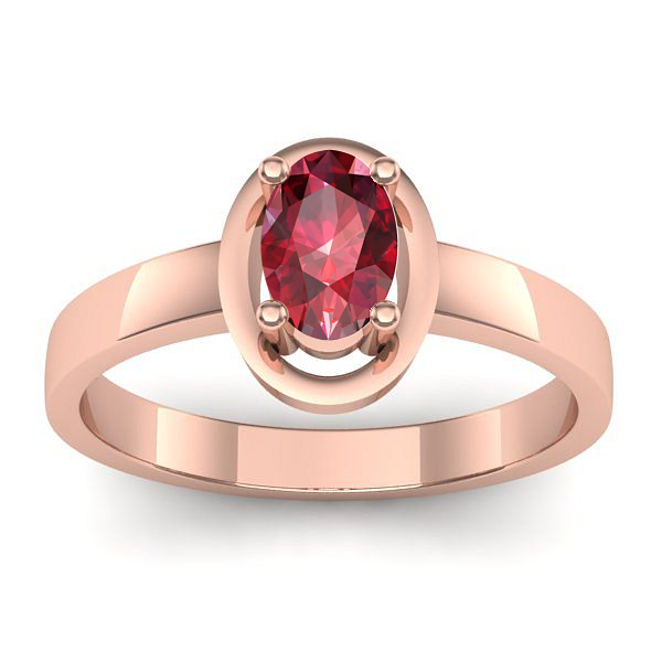 Inel cu rubin oval