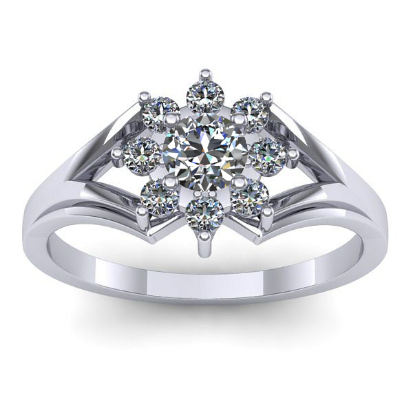 Inel logodna cu diamant rotund