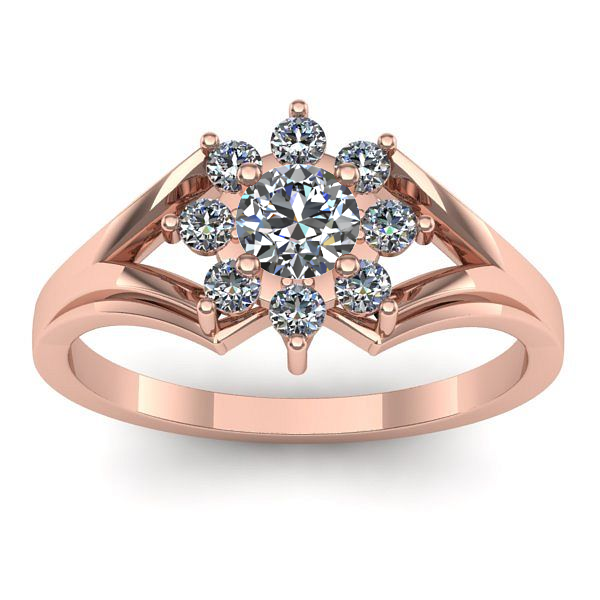 Inel logodna cu diamant rotund