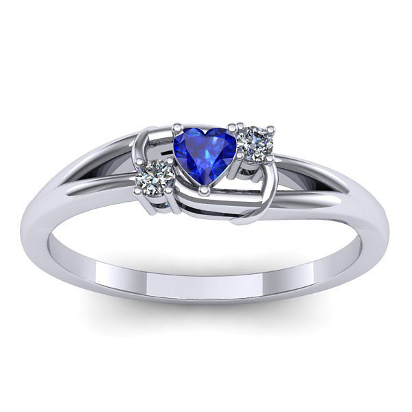 Inel de logodna cu safir inima