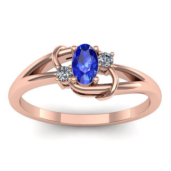 Inel cu safir oval