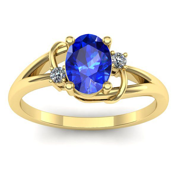 Inel cu safir oval