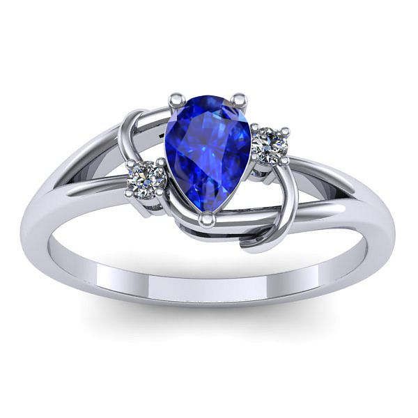 Inel de logodna cu safir lacrima