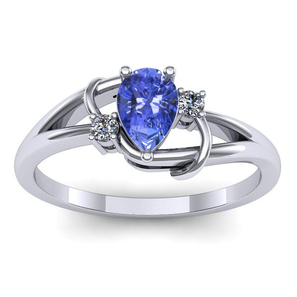 Inel cu tanzanit lacrima