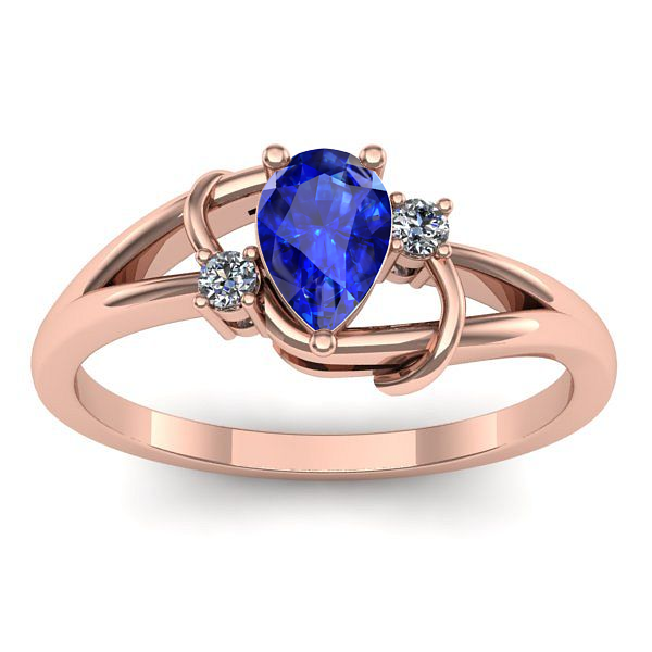 Inel de logodna cu safir lacrima