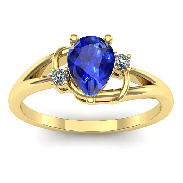 Inel de logodna cu safir lacrima