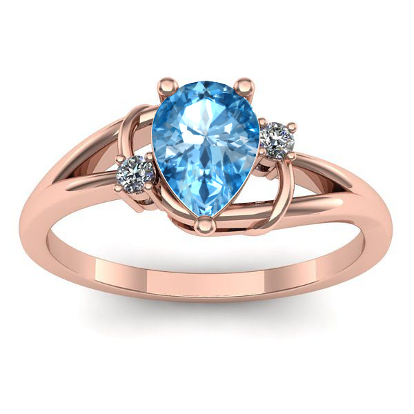 Inel de logodna cu topaz blue lacrima