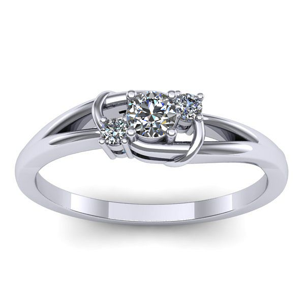 Inel logodna cu diamant rotund