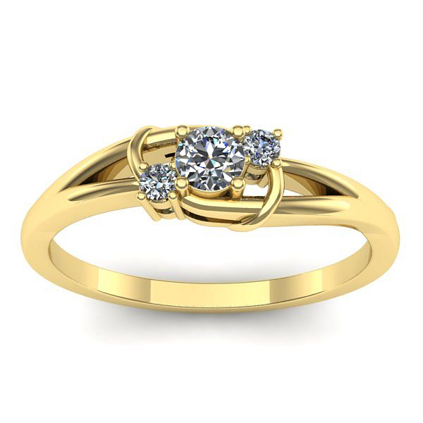 Inel de logodna cu diamant rotund