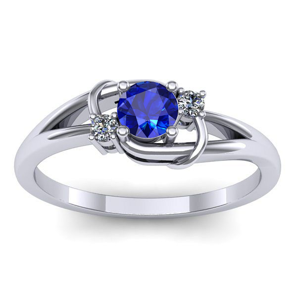 Inel cu safir rotund