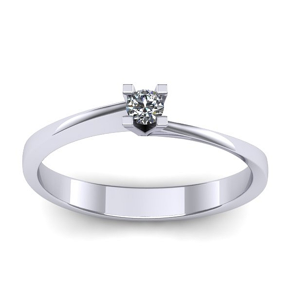 Inel de logodna cu diamant rotund