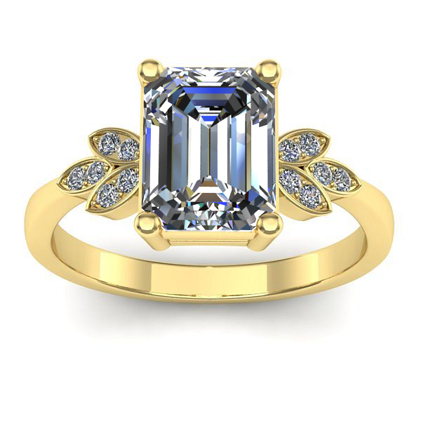 Inel de logodna cu diamant de laborator dreptunghiular