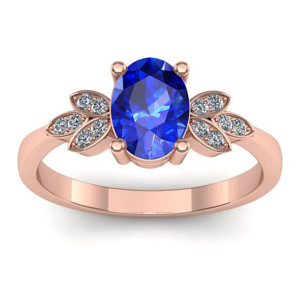 Inel cu safir oval