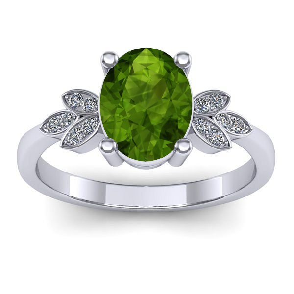Inel logodna cu peridot oval