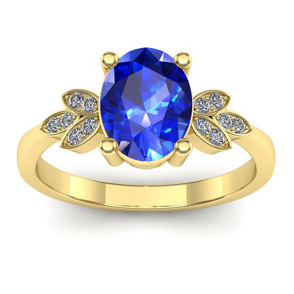Inel logodna cu safir oval
